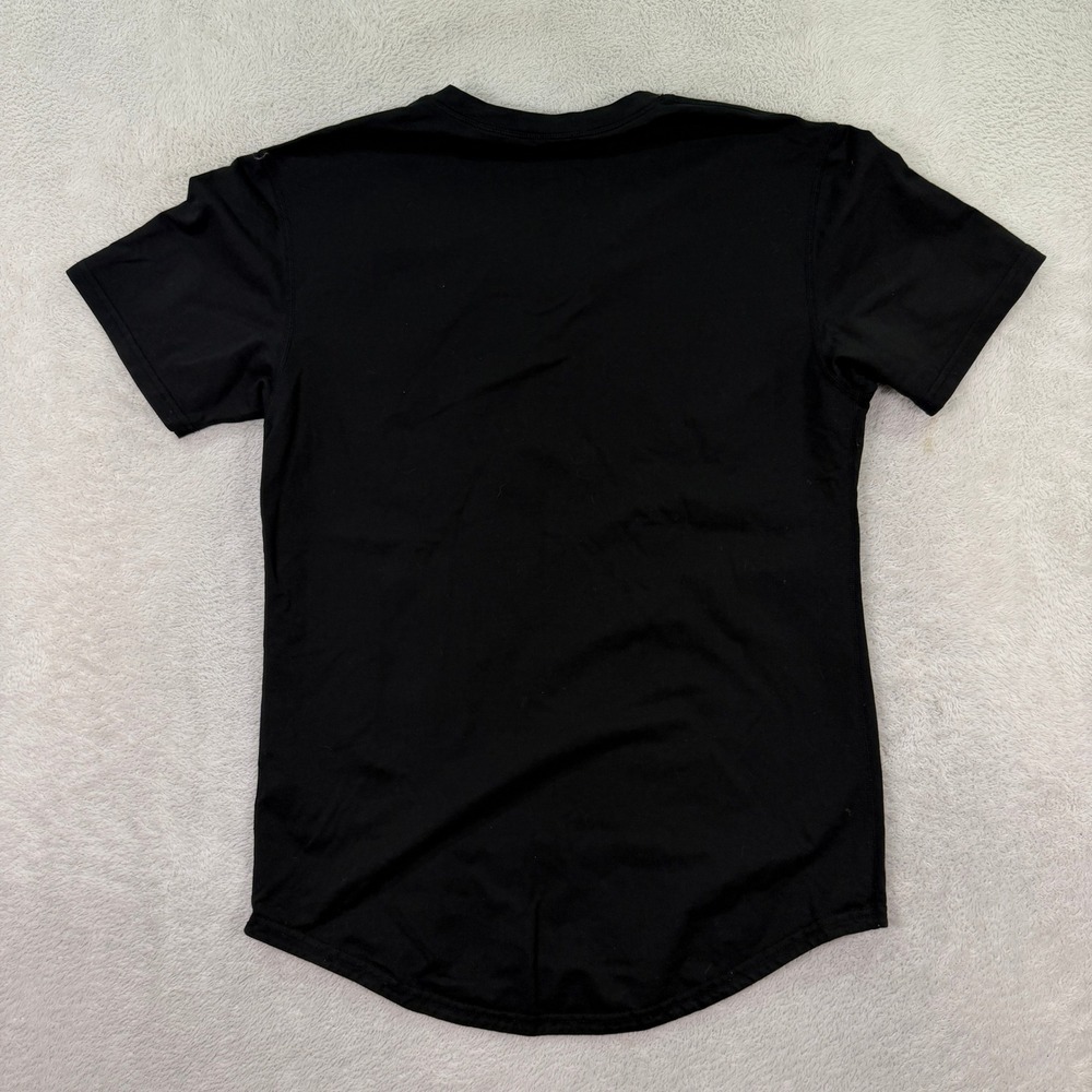BYLT Mens Small Drop Cut V-Neck T-Shirt Black LUX Blend Athletic Fit Tee S/S - Picture 5 of 5
